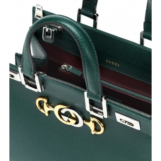 Zumi Small leather tote Green P00379362