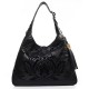 Jackie Black Embossed Leather B1380