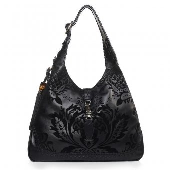 Jackie Black Embossed Leather B1380