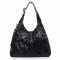 Jackie Black Embossed Leather B1380