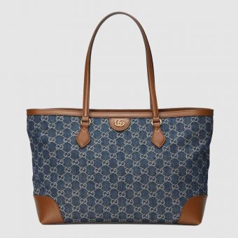 Ophidia GG medium tote Dark Blue 6316852KQGG8375