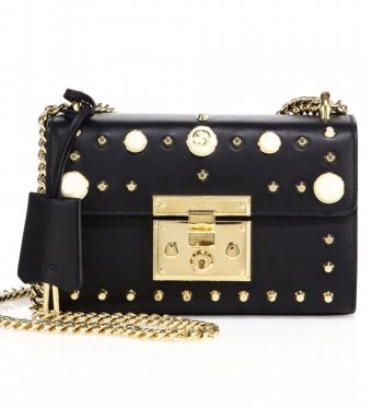 Padlock Small Studded Leather N400089893172