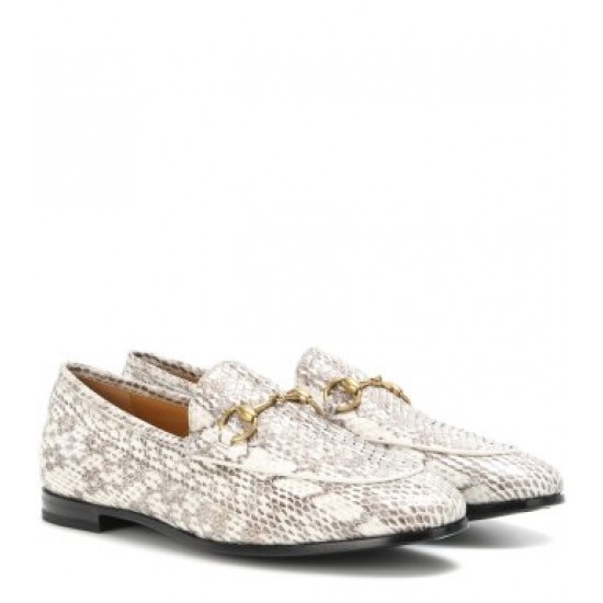 Gucci Jordaan snakeskin loafers Roccia