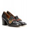 Gucci Leather mid-heel 8cm loafers Black