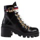 Sylvie webbing leather boots Black 481156