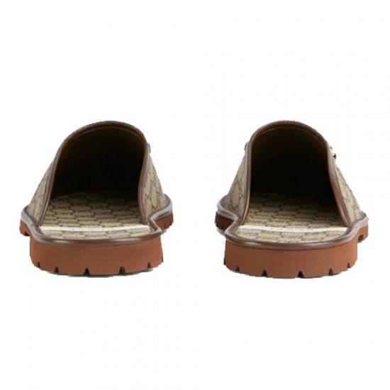 Mens saddle buckle slippers