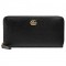 Gucci Black Leather Full Zip Wallet