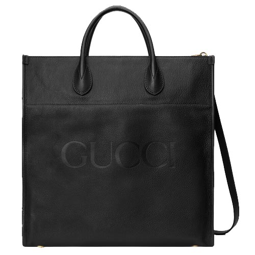 Large tote bag with Gucci logo Black