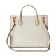 Interlocking GG Small Tote beige white