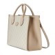 Interlocking GG Small Tote beige white