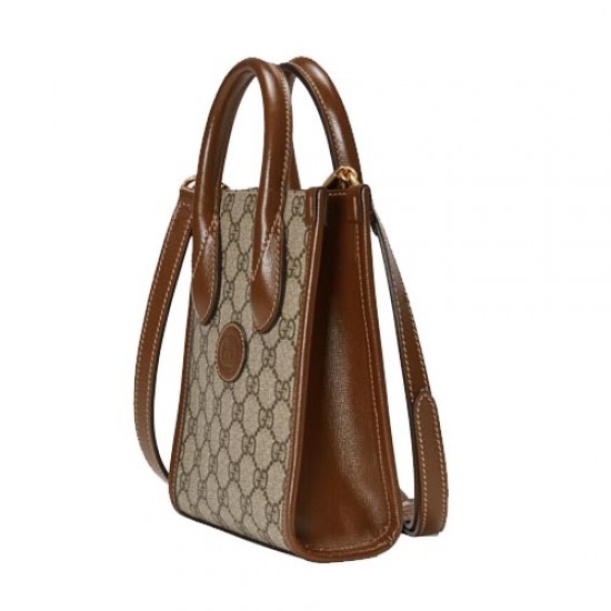 GG Retro Mini Tote Bag Beige Ebony