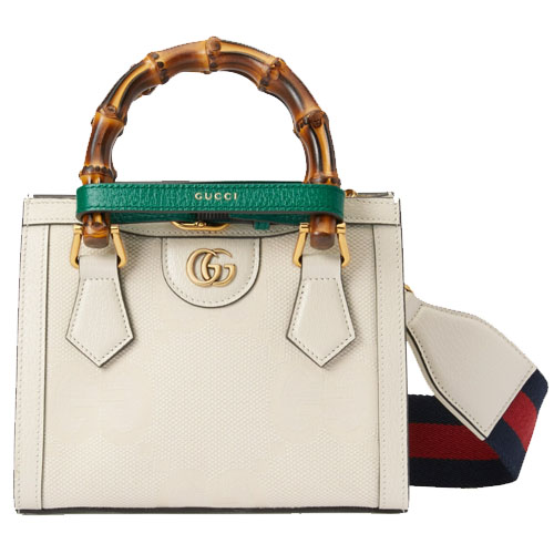 Gucci Diana Bamboo Mini Tote Bag White