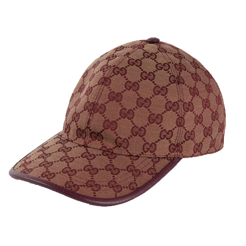 GG canvas baseball cap burgundy