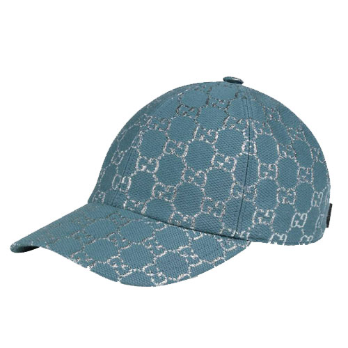 GG lame baseball cap light blue