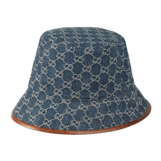 Denim GG Canvas Bucket Hat Blue