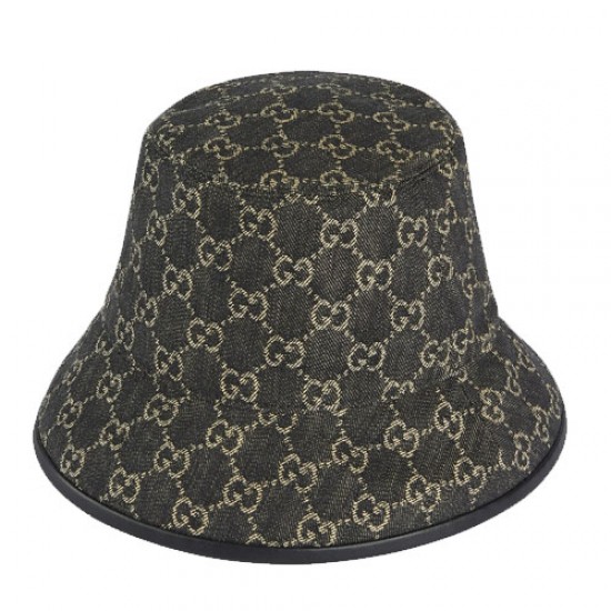 GG denim bucket hat black