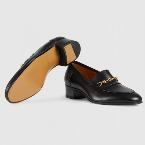 Womens Horsebit Loafers Black