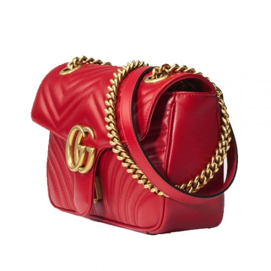 GG Marmont Small Shoulder Bag Red