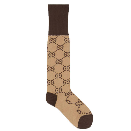 GG Cotton Blend Brown Socks