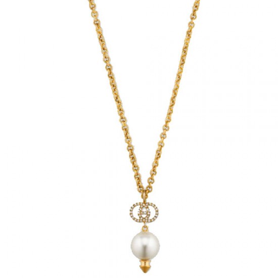 Interlocking GG Pearl Necklace