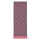 GG wool scarf pink grey