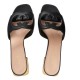 Womens Interlocking GG Cutout Slides