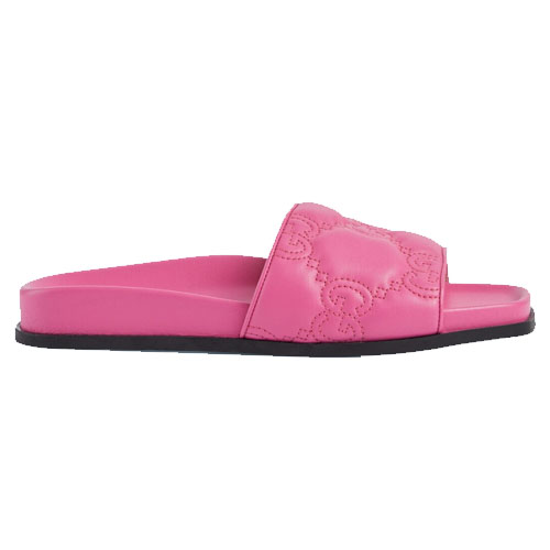 Women GG Quilted Slippers Pink