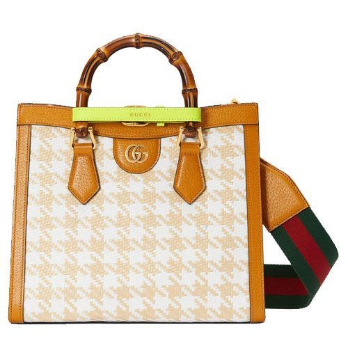 Gucci Diana small houndstooth tote