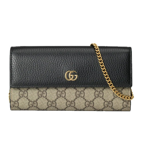 GG Marmont chain wallet brown