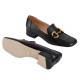 Women Horsebit Loafers Black Leather