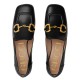 Women Horsebit Loafers Black Leather