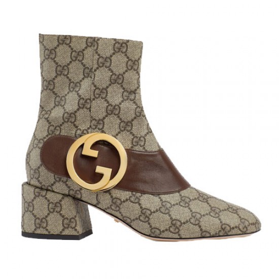 Women Gucci Blondie Ankle Boots Brown