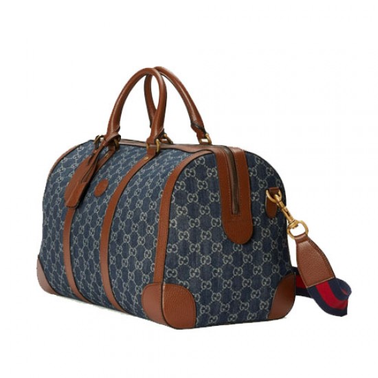 Duffle bag with Interlock G Denim Blue