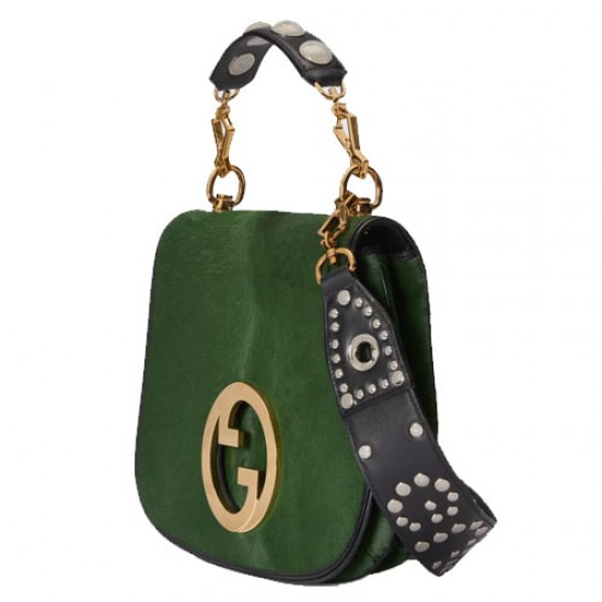 Gucci Blondie calf hair medium bag Green