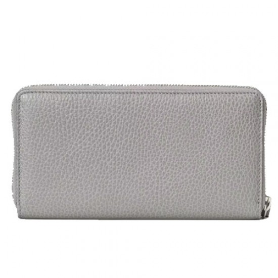 GG Marmont Zip Around Wallet Gray