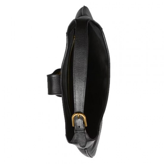 Medium crescent-shaped bag black