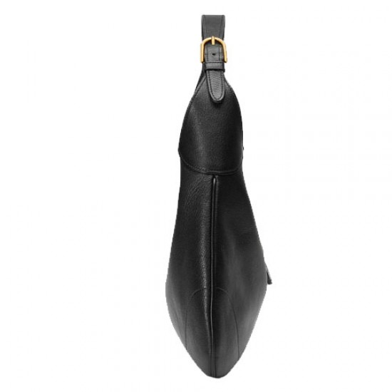 Medium crescent-shaped bag black