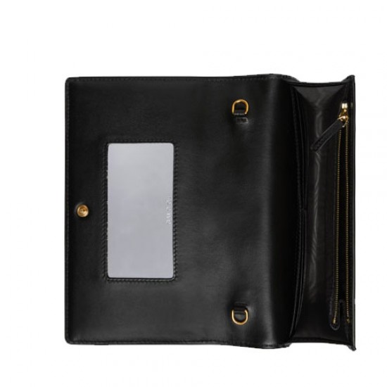 GG Matelasse chain wallet black