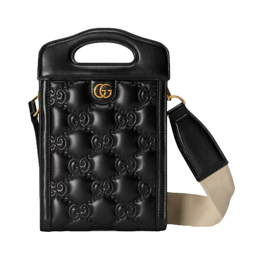 GG matelasse top handle mini bag Black