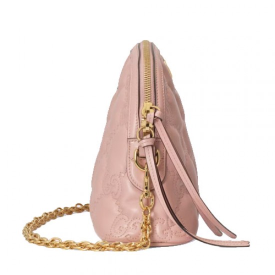 GG Matelasse leather small bag pink