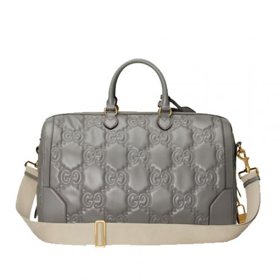 GG Matelasse leather medium duffle grey