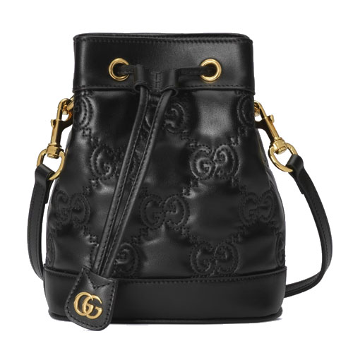 GG Matelasse bucket bag black