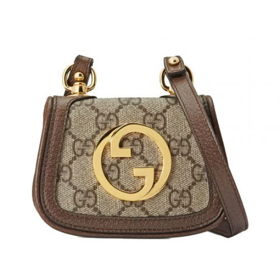 Gucci Blondie card case wallet brown