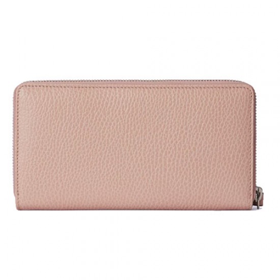 GG Marmont zip around wallet pink