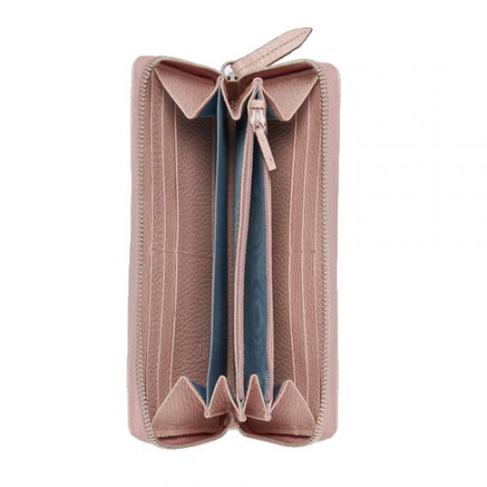 GG Marmont zip around wallet pink