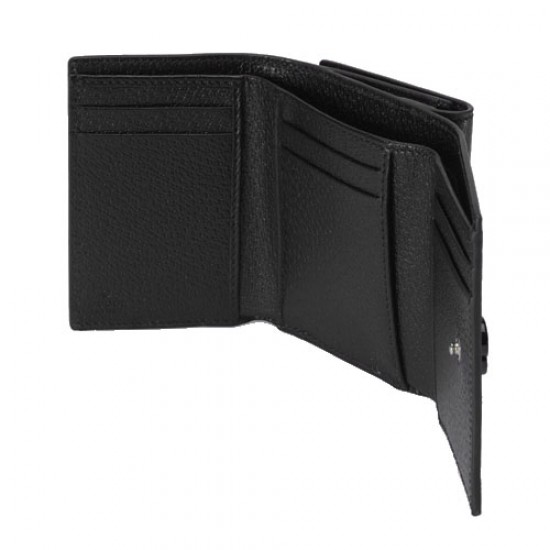 GG Marmont tri-fold wallet black