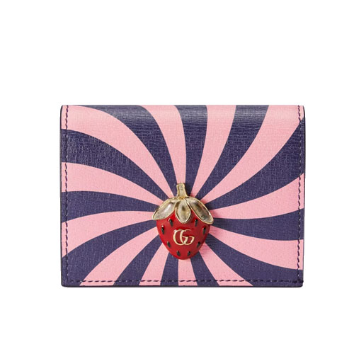 Card case wallet with Double G strawberry