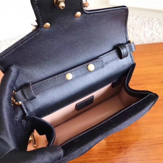 Black Broadway Velvet Mini Bag