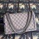 Black Dionysus GG Supreme Crystal Small Shoulder Bag