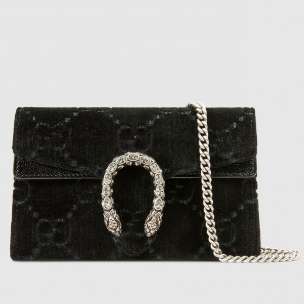 Black Dionysus Super Mini Velvet Bag